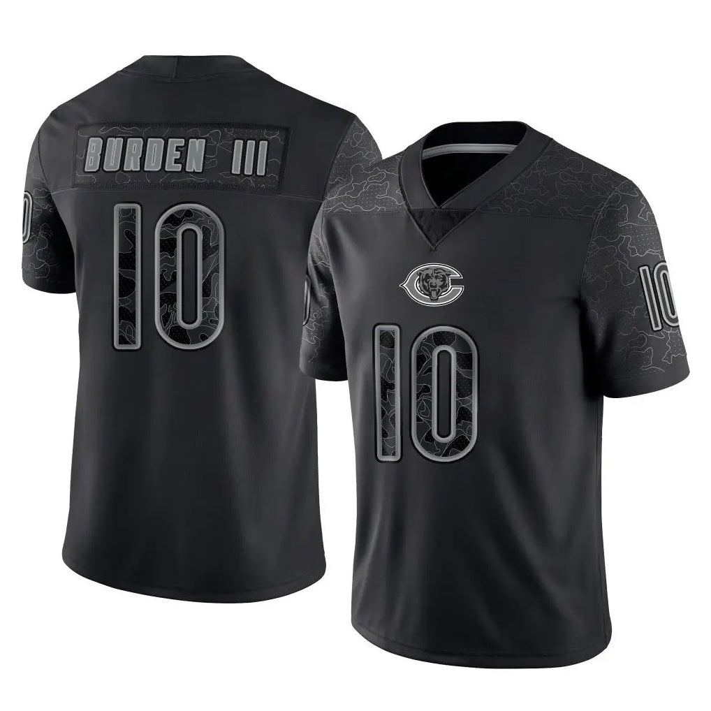 Cooneas C.Bears #10 Luther Burden III Player Black REFLECTIVE Limited Game Stitched Jerseys