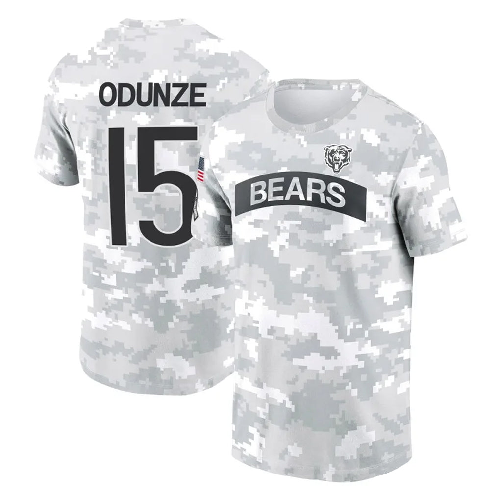 Cooneas C.Bears #15 Rome Odunze Player Arctic Camo Salute to Service Performance T-Shirt Limited Stitched Jerseys