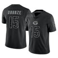 Cooneas C.Bears #15 Rome Odunze Player Black REFLECTIVE Limited Game Stitched Jerseys