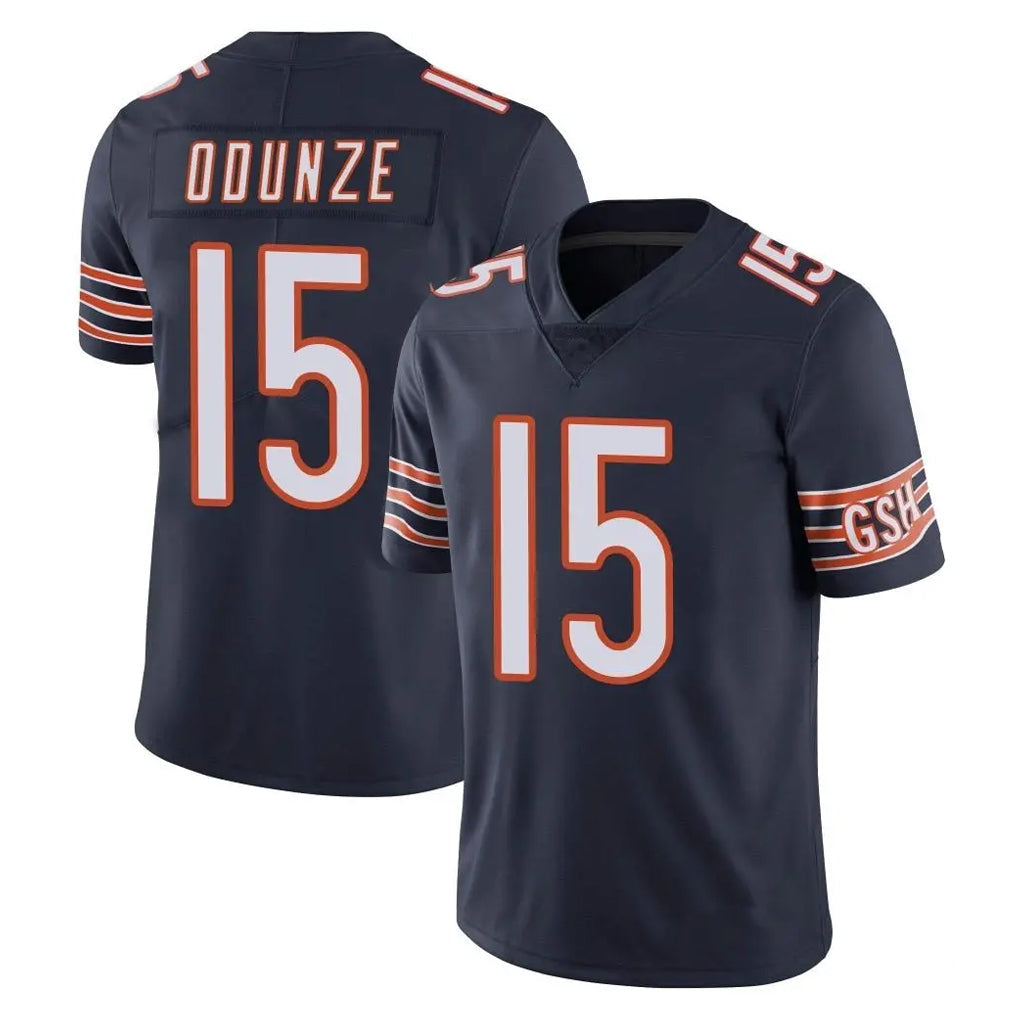 Cooneas C.Bears #15 Rome Odunze Player Navy Vapor Untouchable Limited Home Game Stitched Jerseys