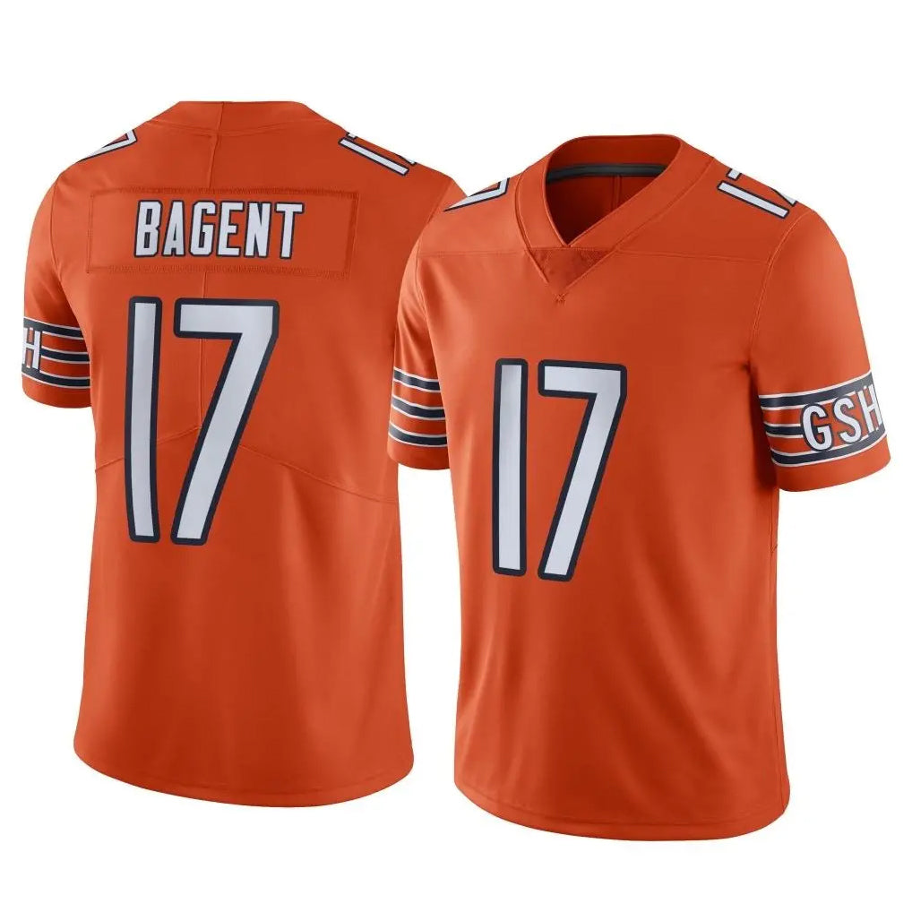 Cooneas C.Bears #17 Tyson Bagent Player Orange Alternate Vapor Limited Home Game Stitched Jerseys