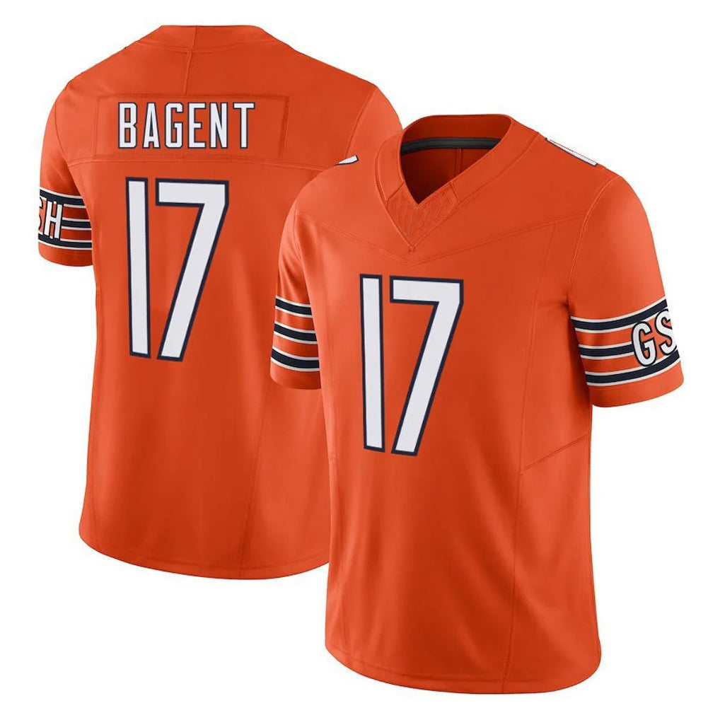Cooneas C.Bears #17 Tyson Bagent Player Orange Vapor F.U.S.E. Limited Home Game Stitched Jerseys