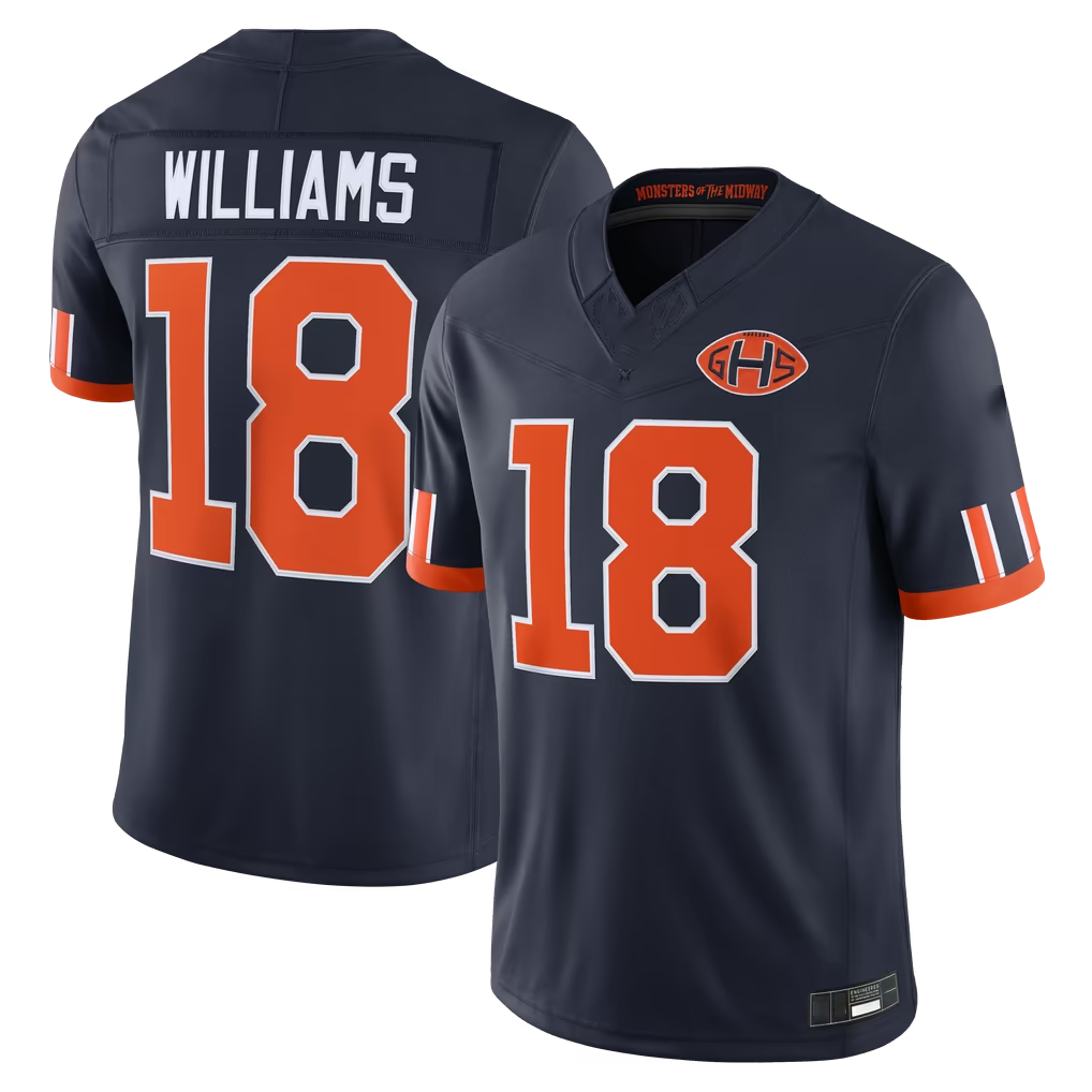 Cooneas C.Bears #18 Caleb Williams Navy 2026 Rivalries Collection Limited Stitched Jerseys