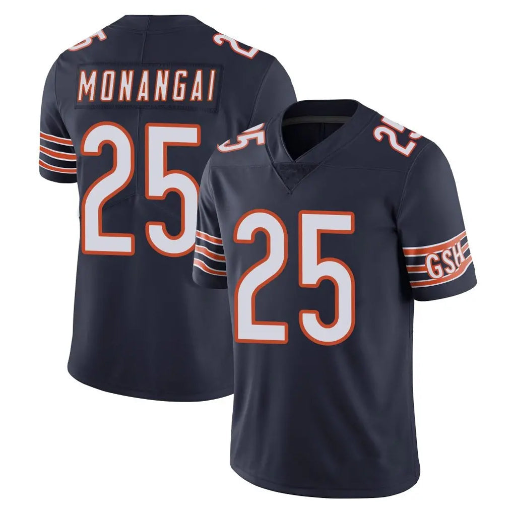 Cooneas C.Bears #25 Kyle Monangai Player Navy Vapor Untouchable Limited Home Game Stitched Jerseys