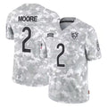 Cooneas C.Bears #2 D.J. Moore Player White Arctic Camo Salute to Service Limited Stitched Jerseys