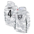 Cooneas C.Bears #4 D'Andre Swift Player Arctic Camo Salute to Service Pullover Hoodies Limited Stitched Jerseys