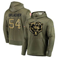 Cooneas C.Bears #54 Brian Urlacher Player Olive Salute to Service Pullover Hoodies Home Game Stitched Jerseys