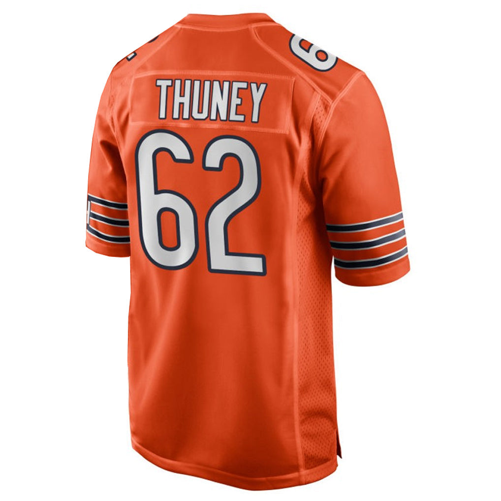 Cooneas C.Bears #62 Joe Thuney Player Orange Home Game Stitched Jerseys