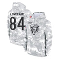 Cooneas C.Bears #84 Colston Loveland Player Arctic Camo Salute to Service Pullover Hoodies Limited Stitched Jerseys