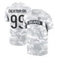 Cooneas C.Bears #99 Gervon Dexter Sr. Player Arctic Camo Salute to Service Performance T-Shirt Limited Stitched Jerseys