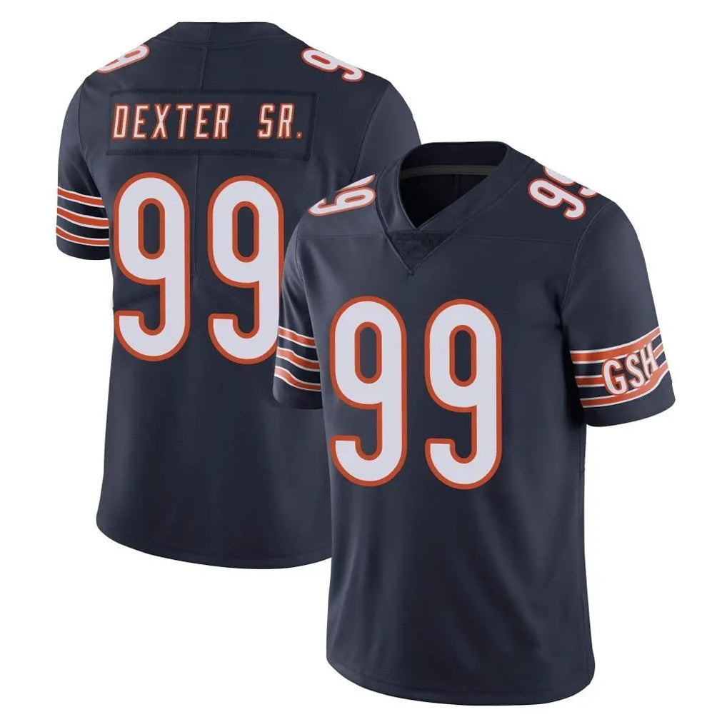 Cooneas C.Bears #99 Gervon Dexter Sr. Player Navy Vapor Untouchable Limited Home Game Stitched Jerseys