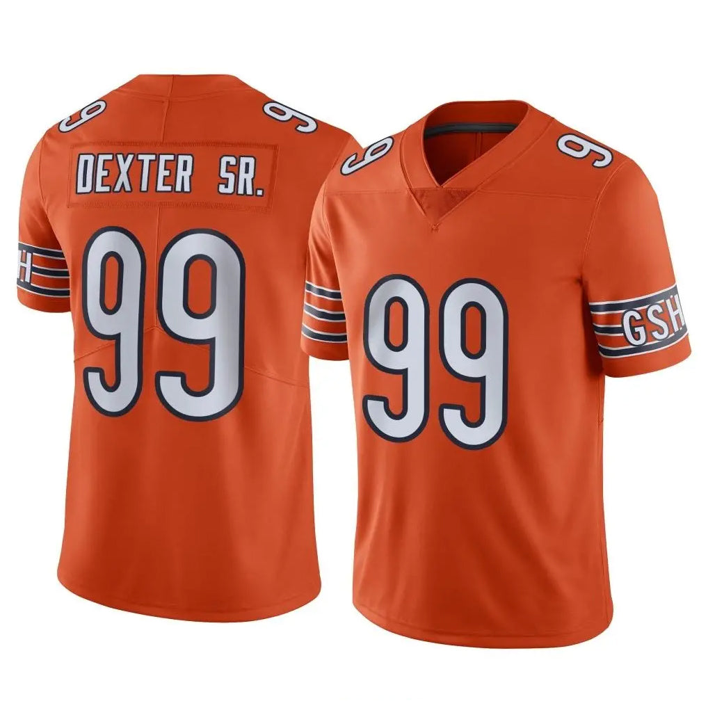Cooneas C.Bears #99 Gervon Dexter Sr. Player Orange Alternate Vapor Limited Home Game Stitched Jerseys