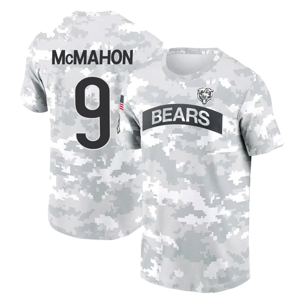 Cooneas C.Bears #9 Jim McMahon Player Arctic Camo Salute to Service Performance T-Shirt Limited Stitched Jerseys