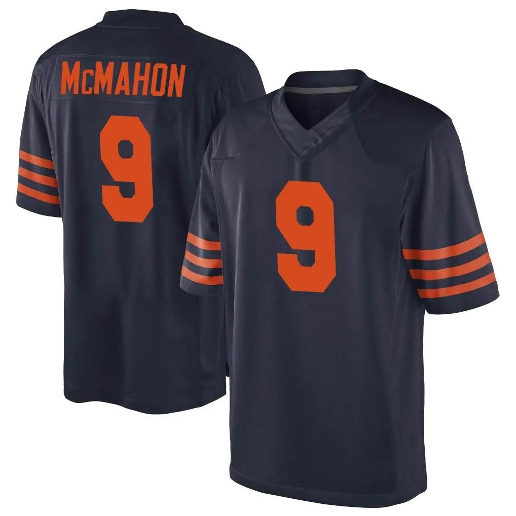 Cooneas C.Bears #9 Jim McMahon Player Navy Blue Alternate Game Stitched Jerseys