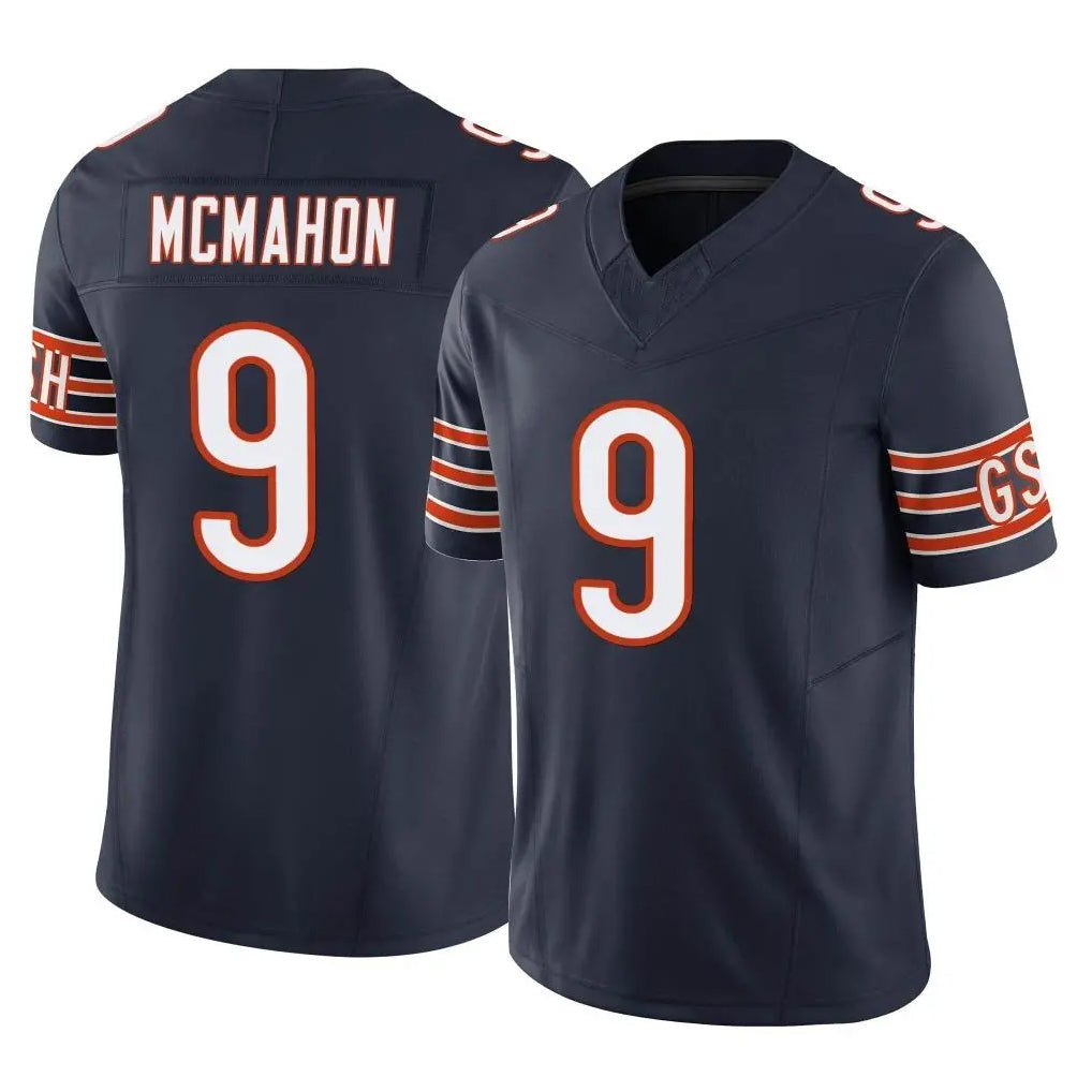 Cooneas C.Bears #9 Jim McMahon Player Navy Vapor F.U.S.E. Limited Home Game Stitched Jerseys