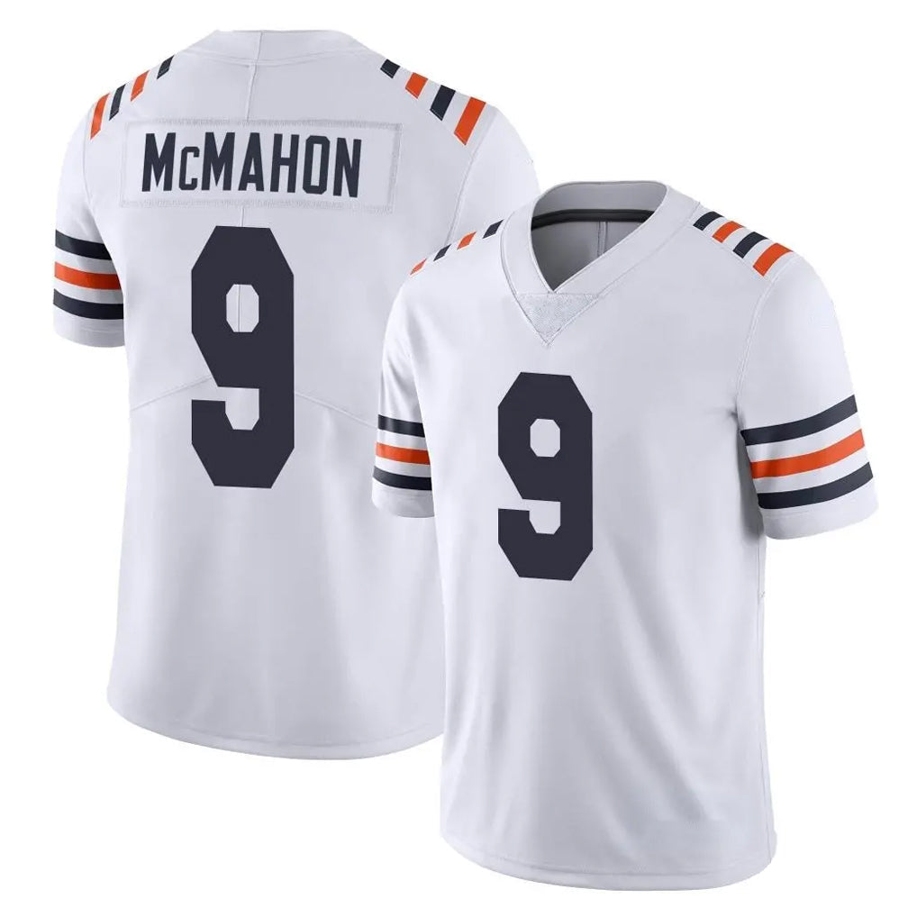 Cooneas C.Bears #9 Jim McMahon Player White Classic Vapor Limited Home Game Stitched Jerseys
