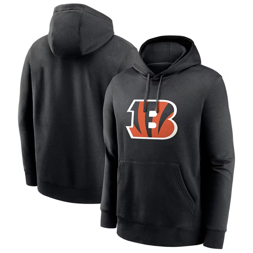 Cooneas C.Bengals Black Long Sleeve Hoodie Blank Player Stitched Jerseys