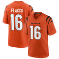 Cooneas C.Bengals #16 Joe Flacco Player Orange Home Game Stitched Jerseys