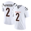 Cooneas C.Bengals #2 Evan McPherson Player White Vapor F.U.S.E. Limited Home Game Stitched Jerseys