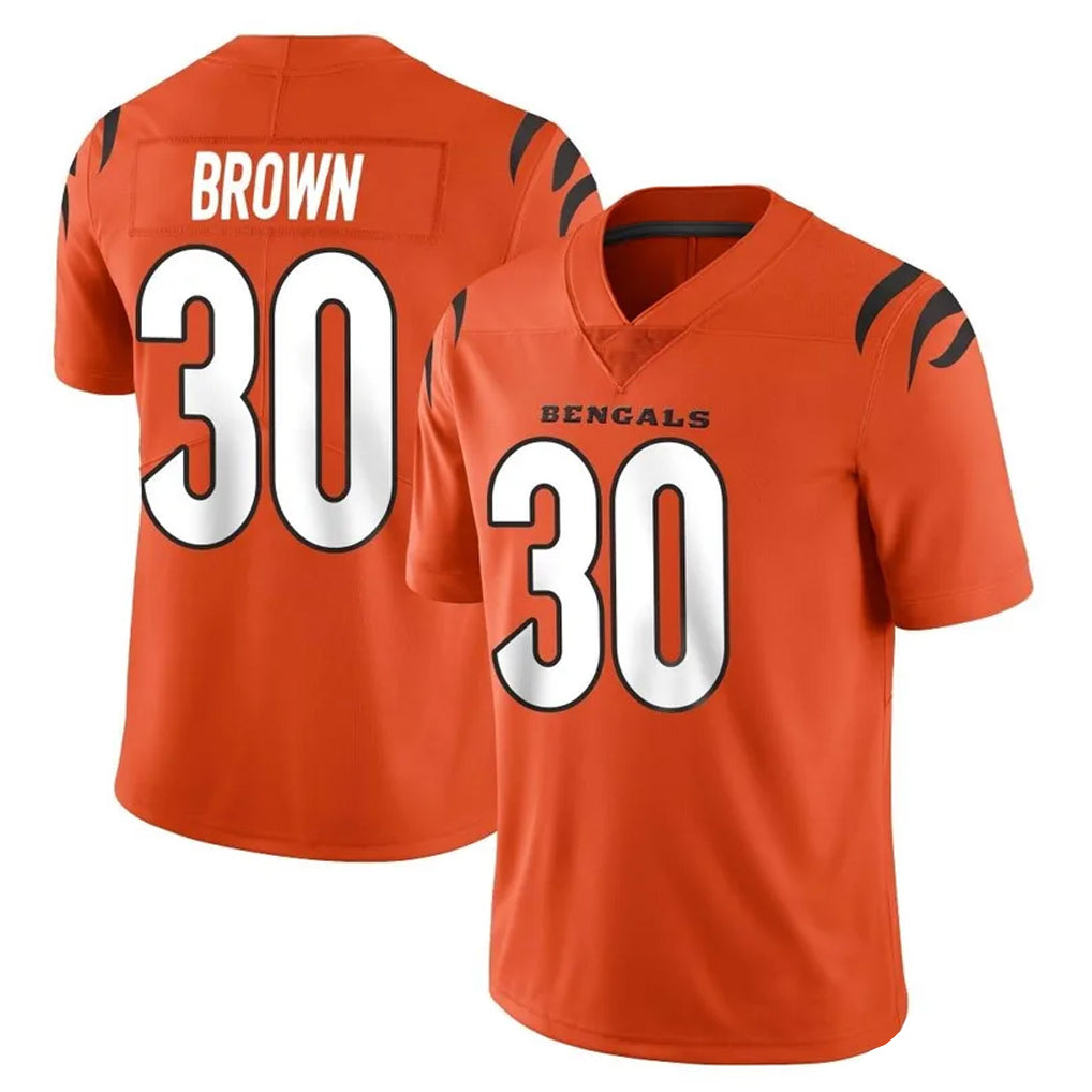 Cooneas C.Bengals #30 Chase Brown Player Orange Vapor Untouchable Limited Home Game Stitched Jerseys