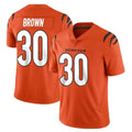 Cooneas C.Bengals #30 Chase Brown Player Orange Vapor Untouchable Limited Home Game Stitched Jerseys