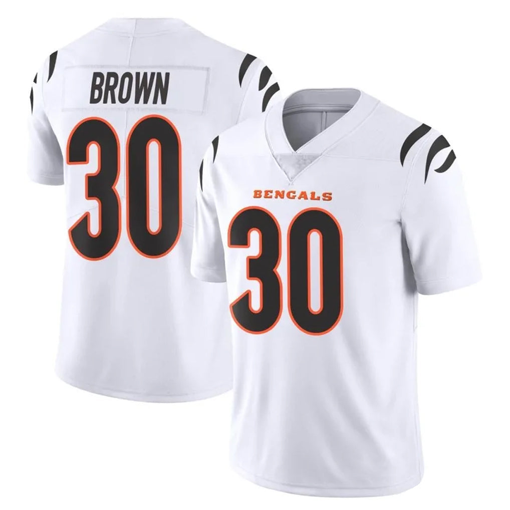 Cooneas C.Bengals #30 Chase Brown Player White Vapor Untouchable Limited Home Game Stitched Jerseys