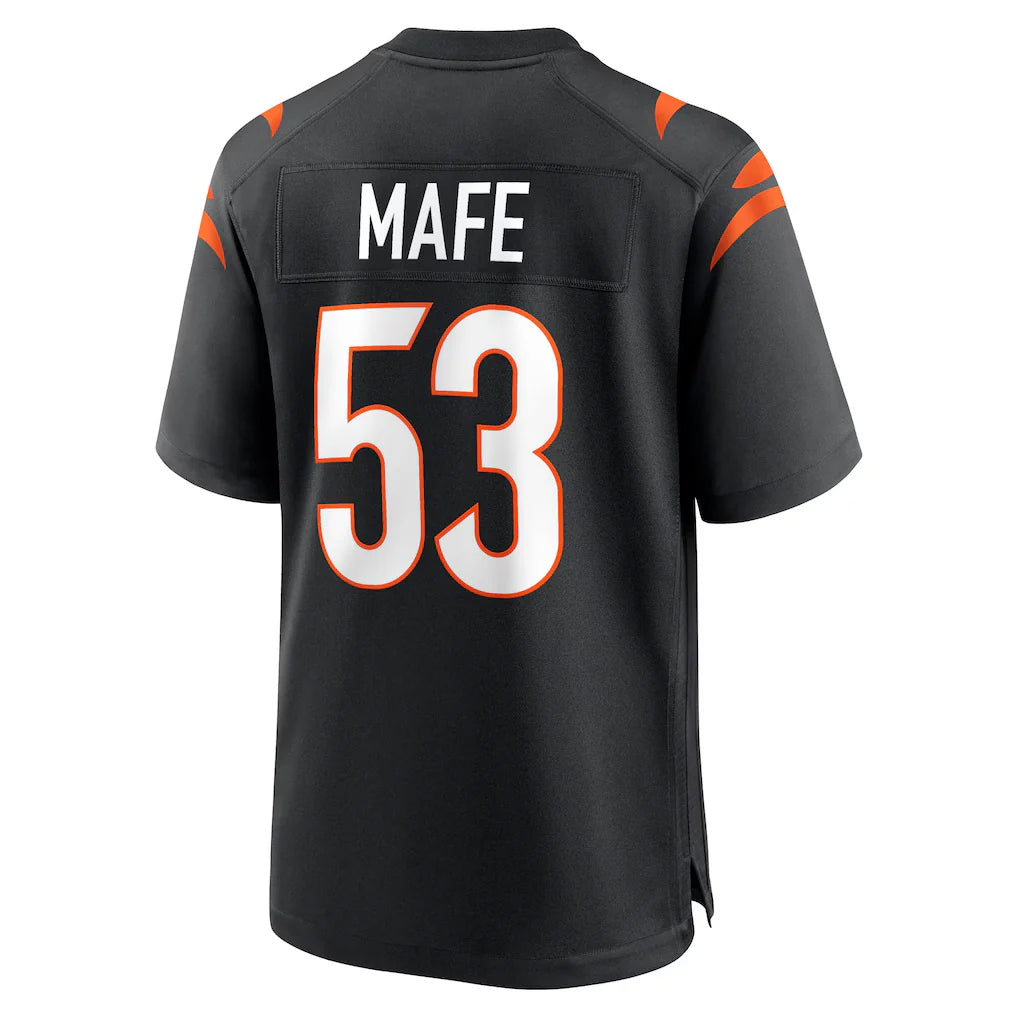 Cooneas C.Bengals #53 Boye Mafe Player Black Home Game Stitched Jerseys