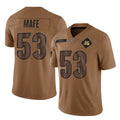 Cooneas C.Bengals #53 Boye Mafe Player Brown Salute to Service Limited Stitched Jerseys