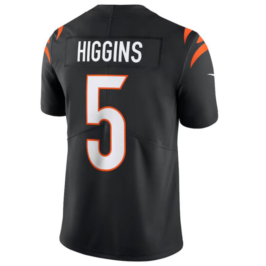 Cooneas C.Bengals #5 Tee Higgins Black Vapor Untouchable Limited Jersey American Stitched Jersey