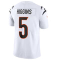 Cooneas C.Bengals #5 Tee Higgins White Vapor Untouchable Limited Jersey American Stitched Jerseys