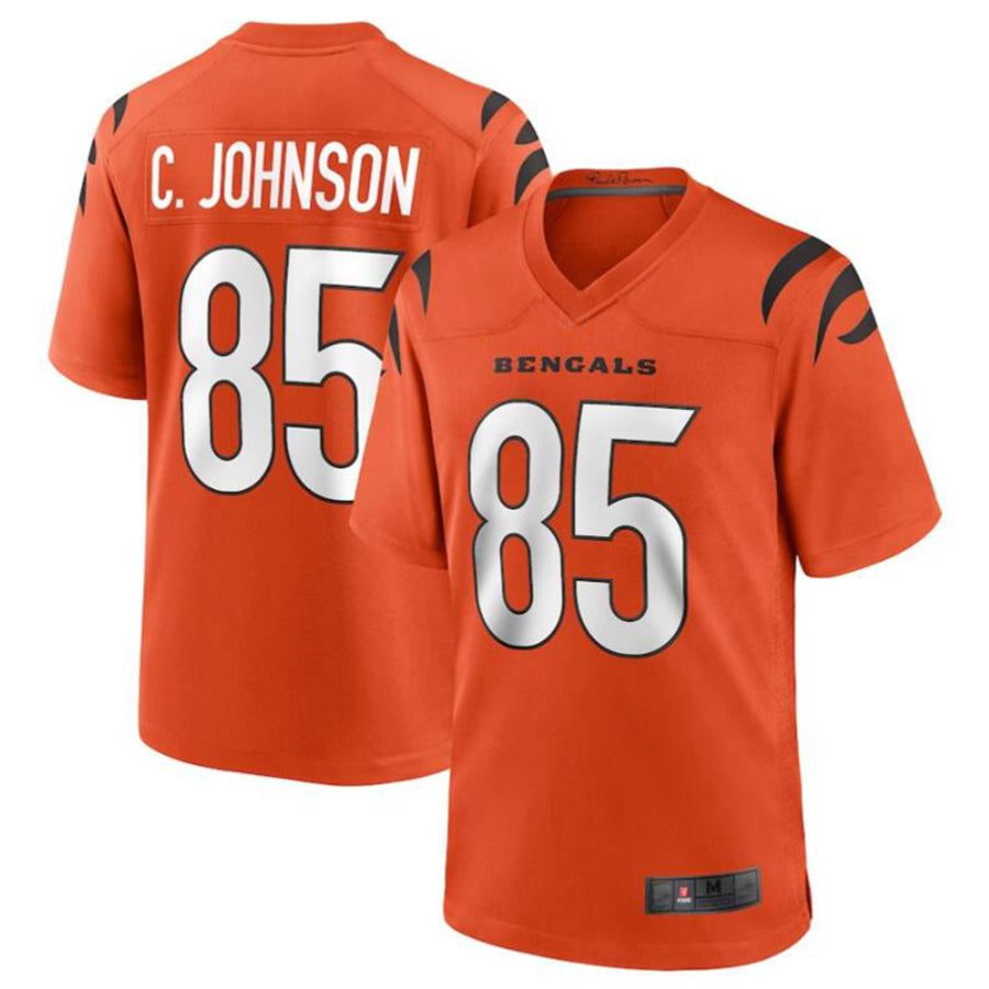 Cooneas C.Bengals #85 Chad Johnson Orange Retired Player Alternate Game Jersey American Stitched Jerseys