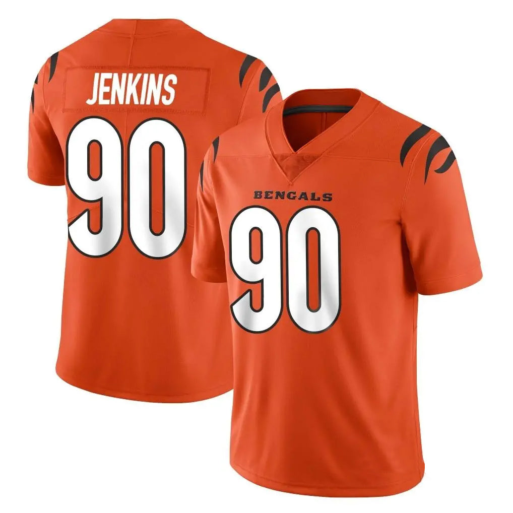 Cooneas C.Bengals #90 Kris Jenkins Jr Player Orange Vapor Untouchable Limited Home Game Stitched Jerseys