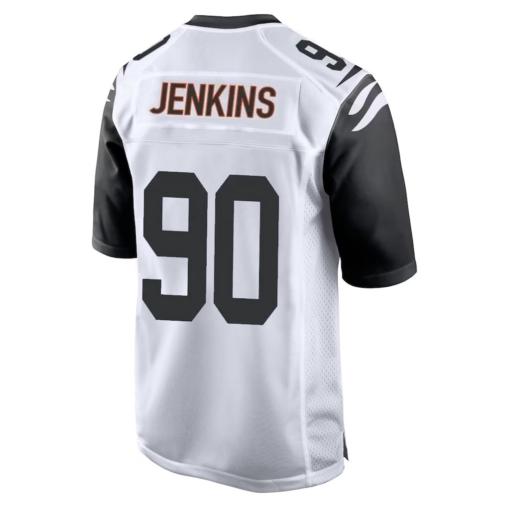 Cooneas C.Bengals #90 Kris Jenkins Jr Player White Alternate Home Game Stitched Jerseys