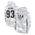 Cooneas C.Bengals #93 Jonathan Allen Player Arctic Camo Salute to Service Pullover Hoodie Limited Stitched Jerseys