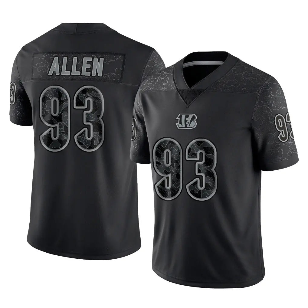 Cooneas C.Bengals #93 Jonathan Allen Player Black Reflective Limited Game Stitched Jerseys