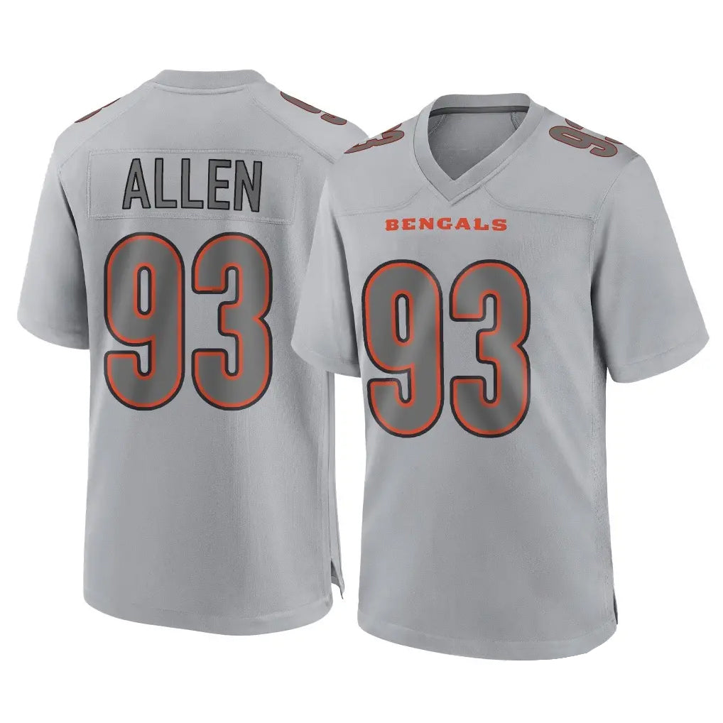 Cooneas C.Bengals #93 Jonathan Allen Player Gray Atmosphere Fashion Game Stitched Jerseys