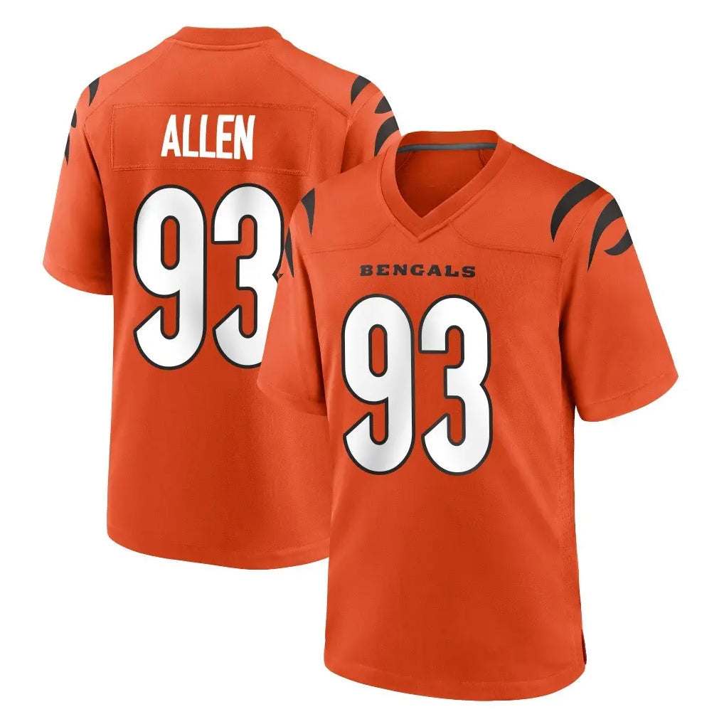 Cooneas C.Bengals #93 Jonathan Allen Player Orange Home Game Stitched Jerseys