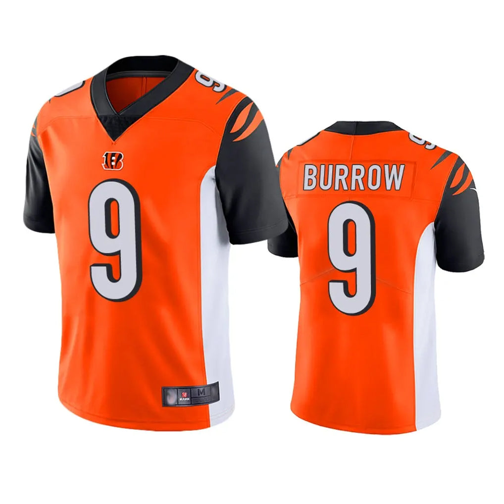 Cooneas C.Bengals #9 Joe Burrow Player Orange Limited Home Game Stitched Jerseys