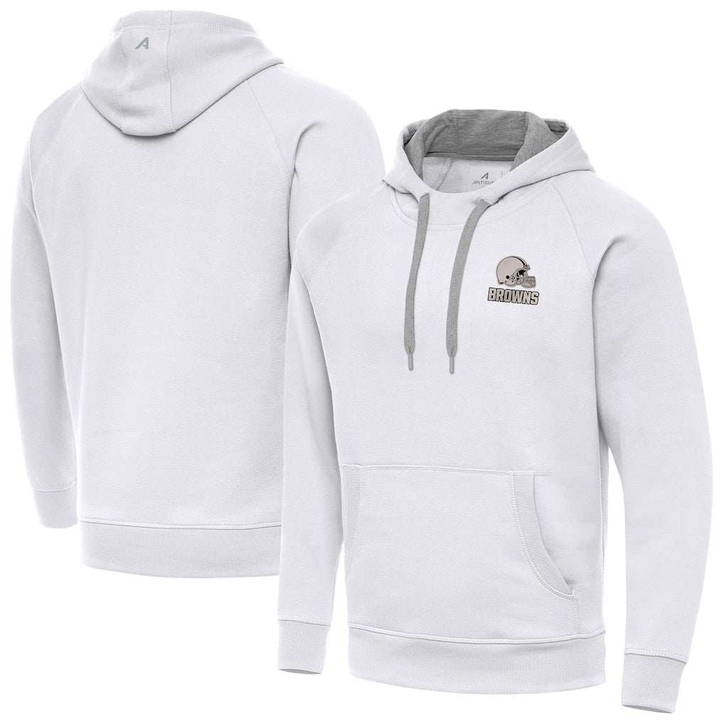 Cooneas C.Browns White Brushed Carbon Pullover Hoodie Blank Player Limited Stitched Jerseys
