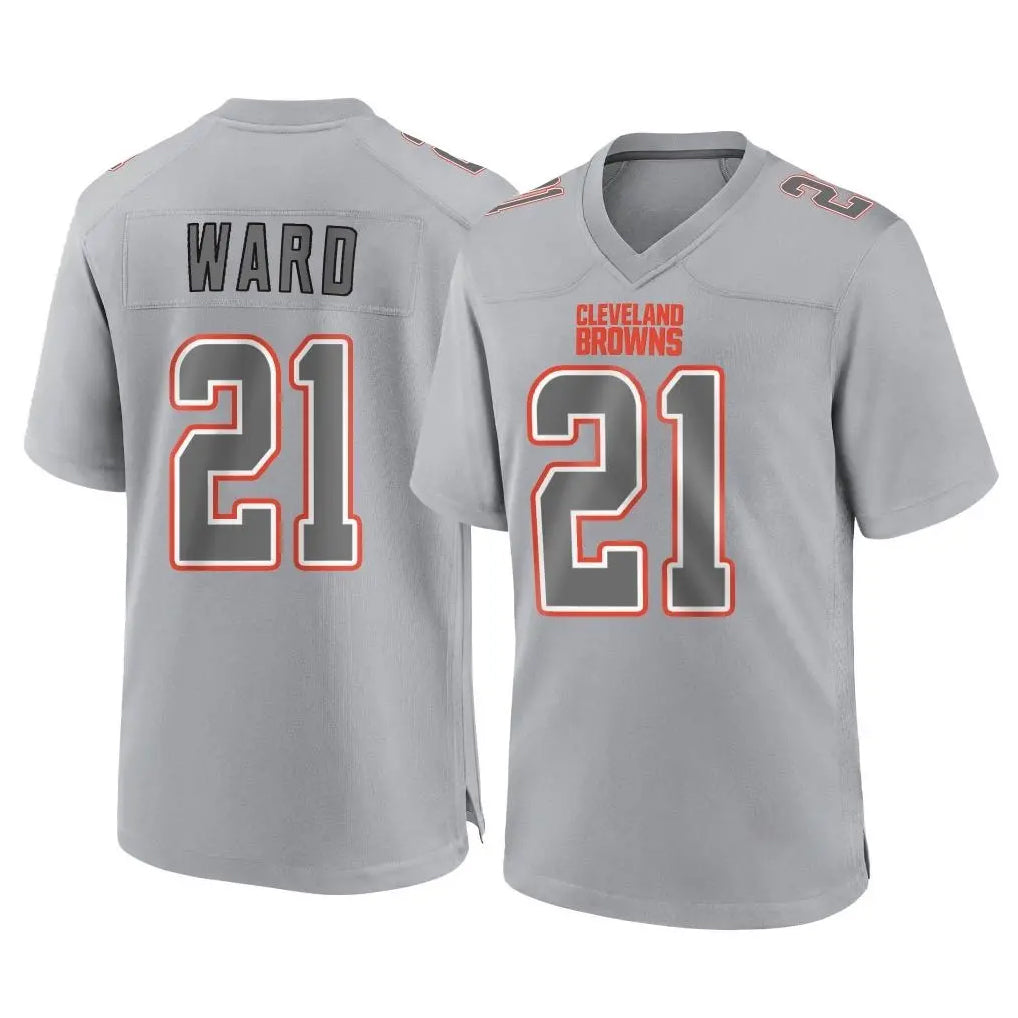 Cooneas C.Browns #21 Denzel Ward Player Gray Atmosphere Fashion Game Stitched Jerseys