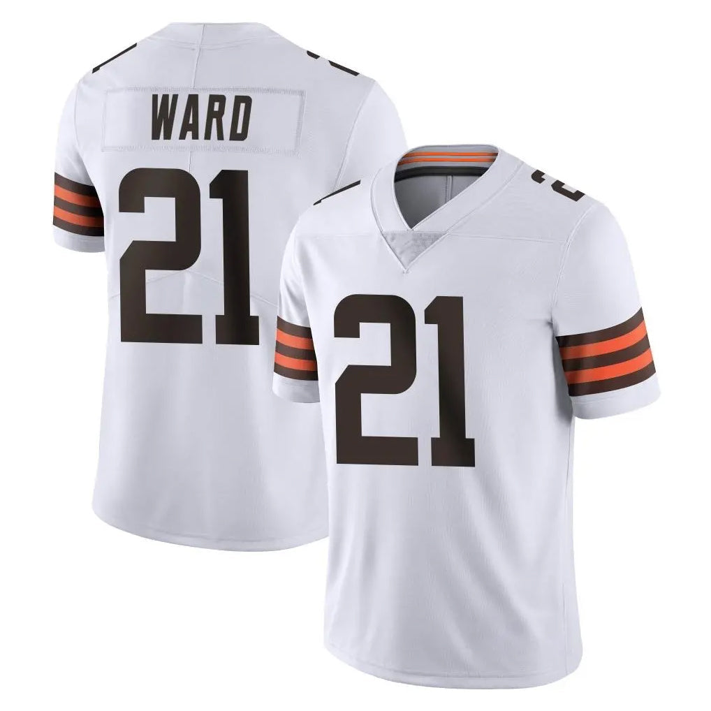 Cooneas C.Browns #21 Denzel Ward Player White Vapor Untouchable Limited Home Game Stitched Jerseys