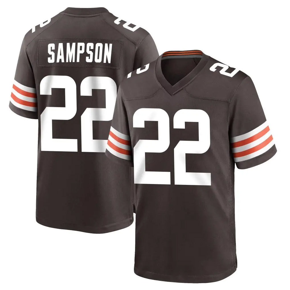 Cooneas C.Browns #22 Dylan Sampson Player Brown Home Game Stitched Jerseys