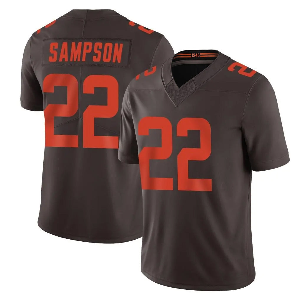 Cooneas C.Browns #22 Dylan Sampson Player Brown Limited Vapor F.U.S.E. Alternate Game Stitched Jerseys