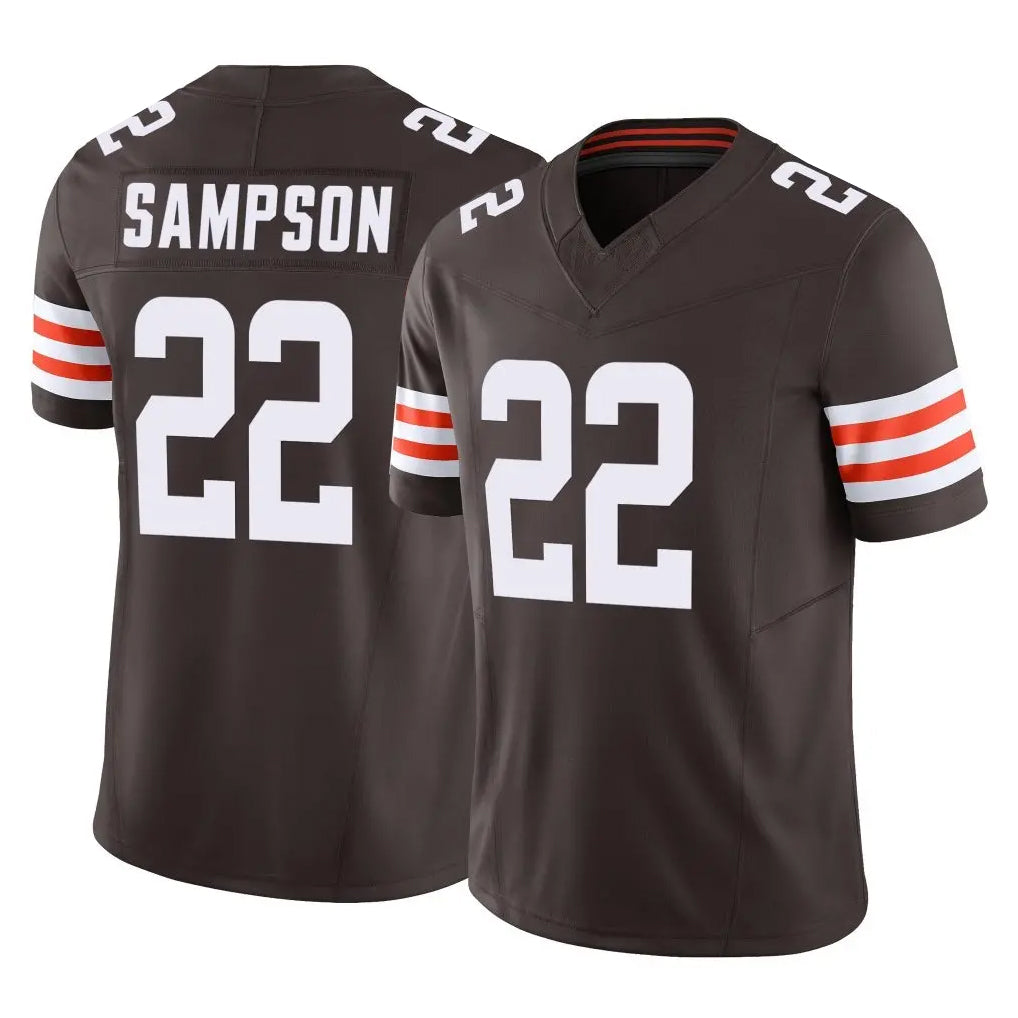 Cooneas C.Browns #22 Dylan Sampson Player Brown Vapor F.U.S.E. Limited Home Game Stitched Jerseys