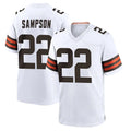 Cooneas C.Browns #22 Dylan Sampson Player White Home Game Stitched Jerseys