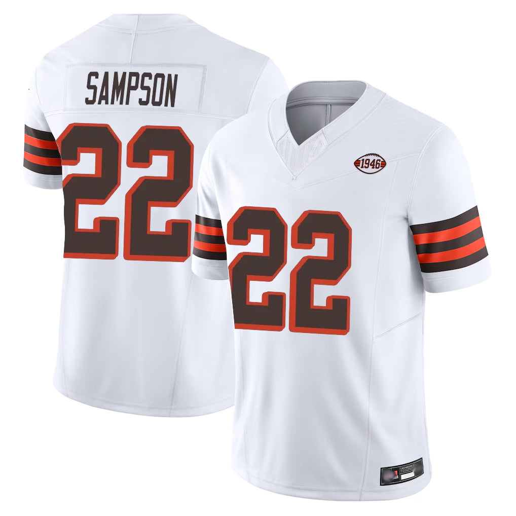 Cooneas C.Browns #22 Dylan Sampson Player White Limited Vapor F.U.S.E. Alternate Game Stitched Jerseys
