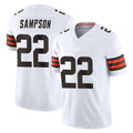 Cooneas C.Browns #22 Dylan Sampson Player White Vapor F.U.S.E. Limited Home Game Stitched Jerseys