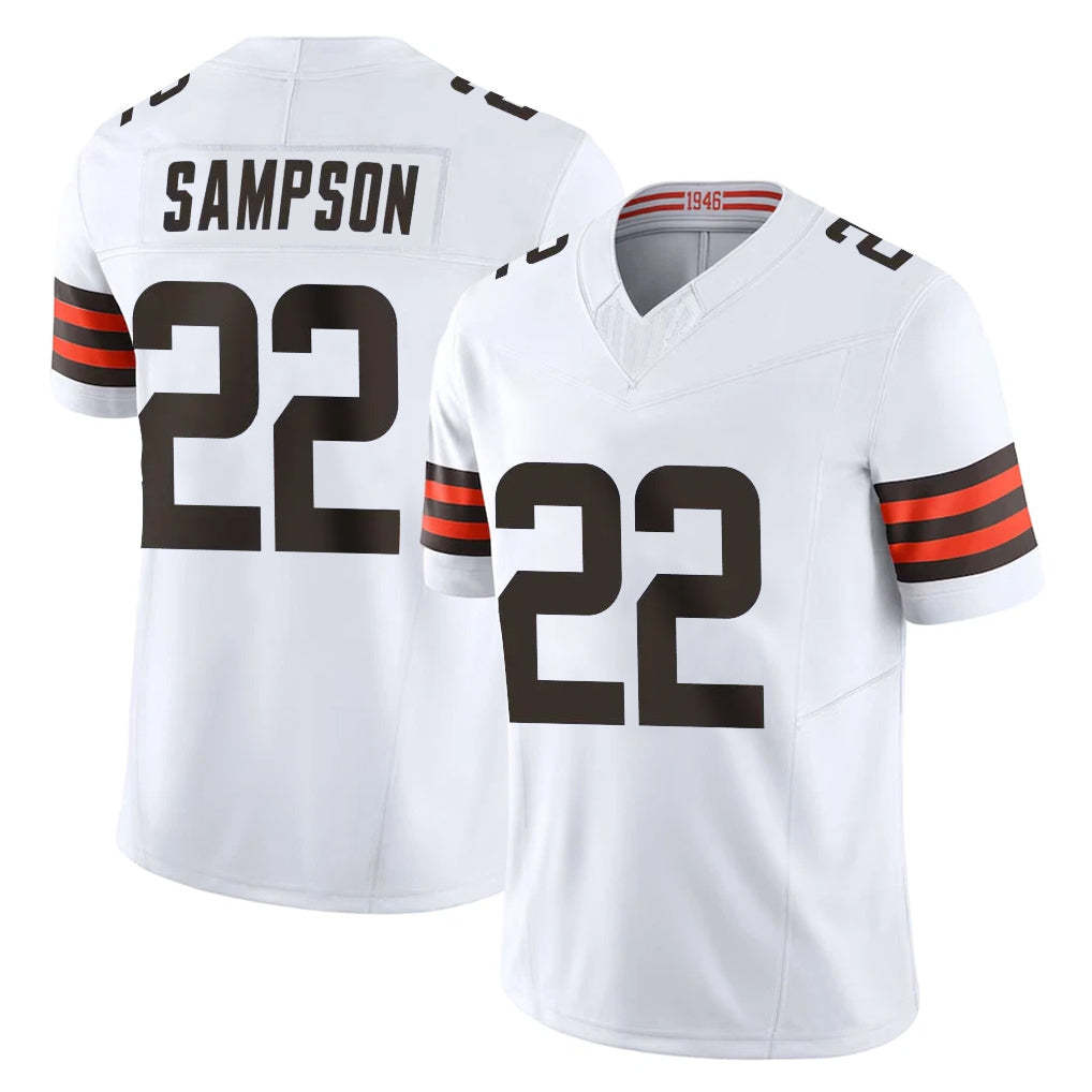 Cooneas C.Browns #22 Dylan Sampson Player White Vapor F.U.S.E. Limited Home Game Stitched Jerseys