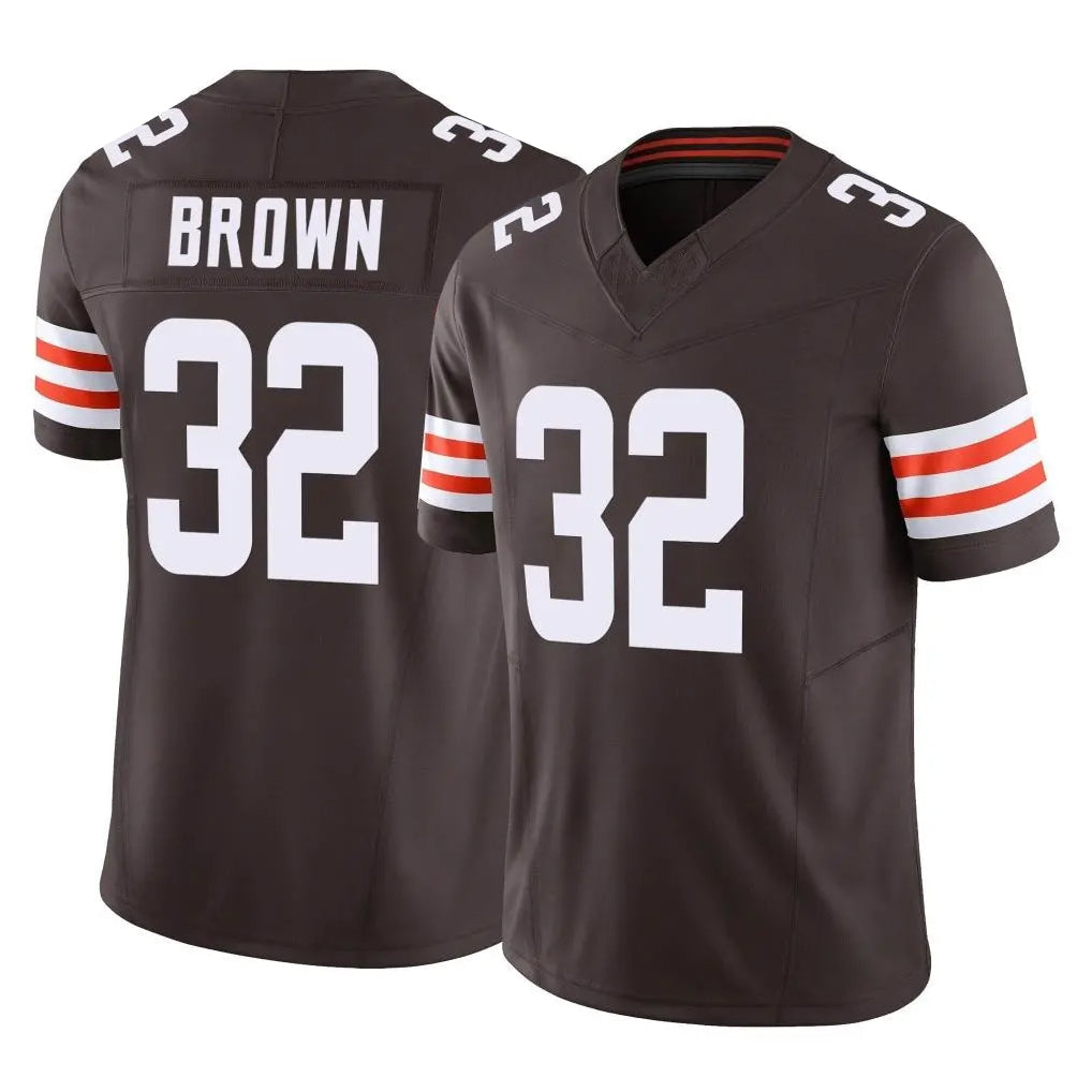 Cooneas C.Browns #32 Jim Brown Player Brown Vapor F.U.S.E. Limited Home Game Stitched Jerseys