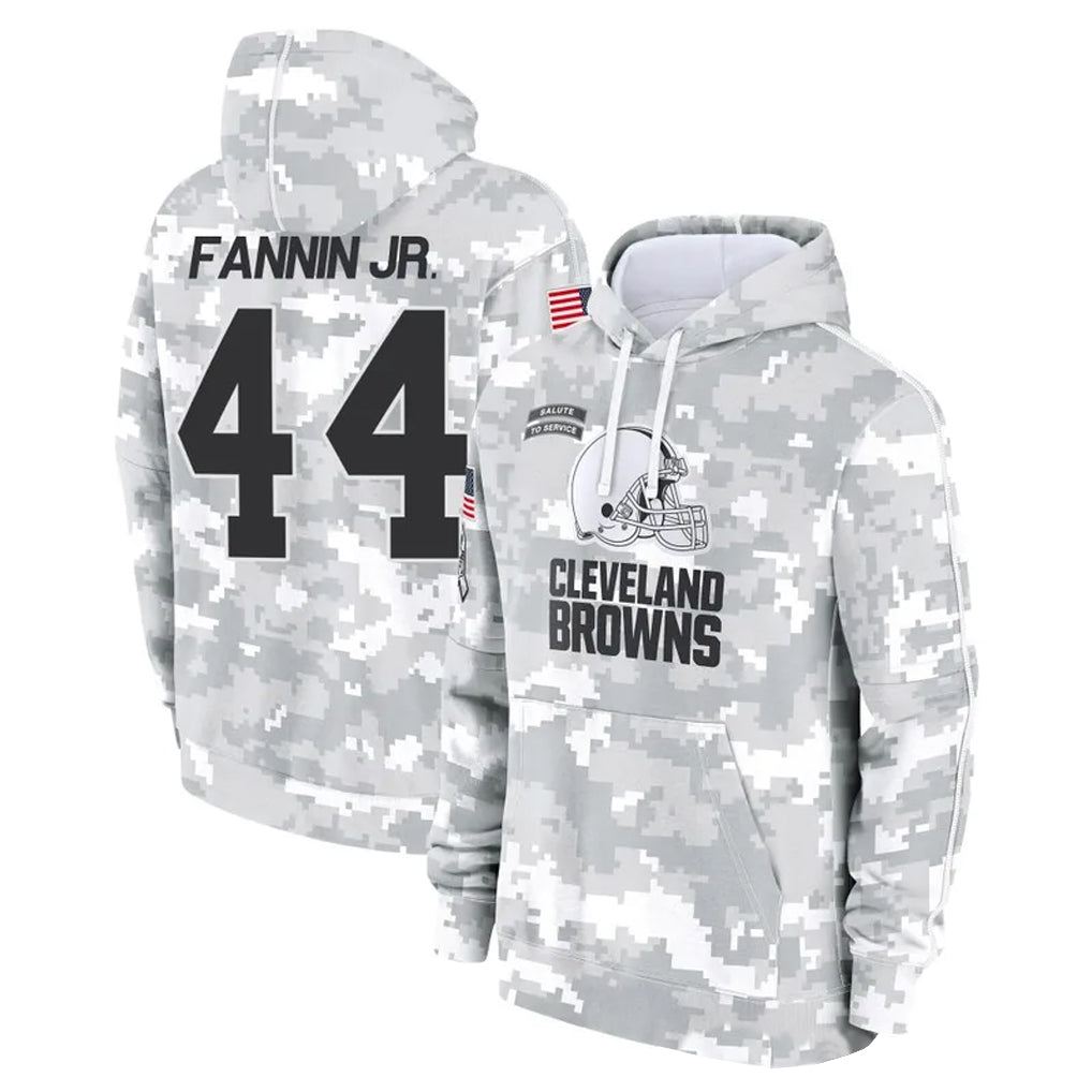 Cooneas C.Browns #44 Harold Fannin Jr. Player Arctic Camo Salute to Service Hoodies Limited Game Stitched Jerseys